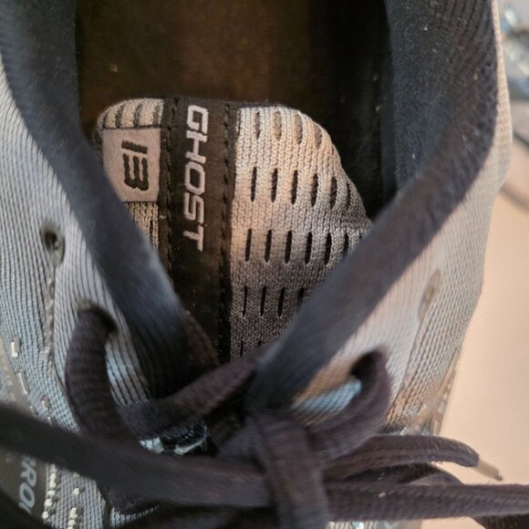 Brooks Ghost 13 Mens Running Shoes Wide 2E Size 13 Gray & Black - Picture 5 of 7
